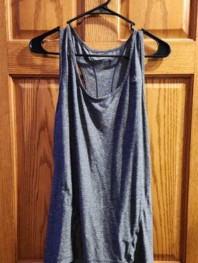 Reebok Women's Heather Gray Racerback Tank